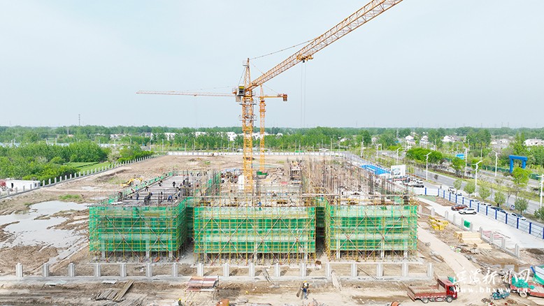 縣實驗小學城東校區(qū)一期工程建設現(xiàn)場